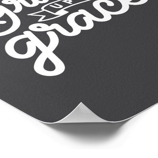 Charcoal Christlich Grace auf Gnade Poster (Ecke)