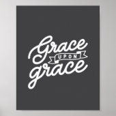 Charcoal Christlich Grace auf Gnade Poster (Vorne)