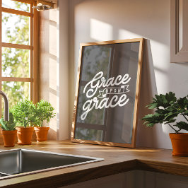 Charcoal Christlich Grace auf Gnade Poster