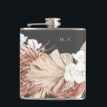 Charcoal Cream Pampas Grass Floral Jungle Wedding Flachmann<br><div class="desc">Charcoal Cream Pampas Grass Floral Jungle Wedding Flask #pampasgrass #junglewedding #jungleinvitation #coralwedding #weddingmenu #desdading #lasvegaswedding #terracottawedding #peachwedding #pampasweddingmenu #pampas #terracotta #coral #peach #naturalwedding #driding Gras #driedpampas #wabisabiwedding #naturewedding</div>