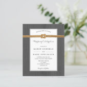 Charcoal Dockside & Rope Rustikales Budget Hochzei (Stehend Vorderseite)