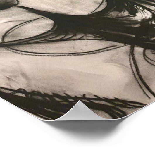 charcoal drawing poster (Ecke)