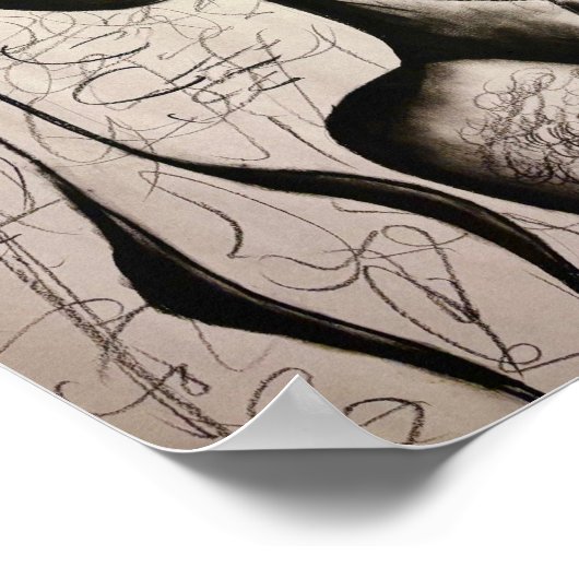 charcoal drawing poster (Ecke)