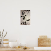 charcoal drawing poster (Küche)