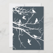 Charcoal Elegante Winterhochzeiten Personalisiert Einladung (Rückseite)