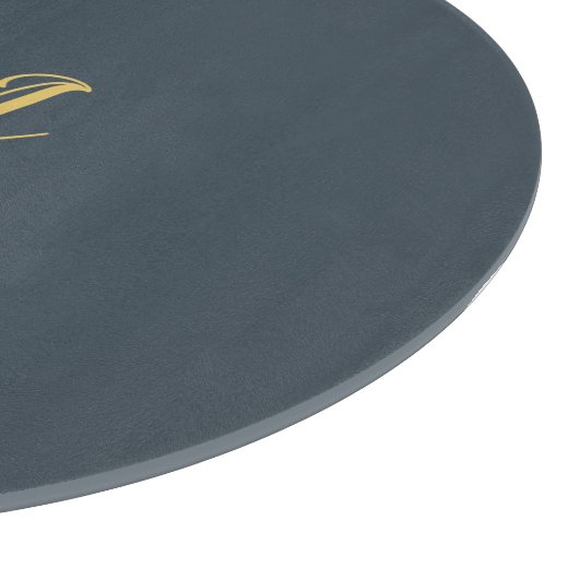 Charcoal Gold Color Monogram Professional Initial Schneidebrett (Ecke)