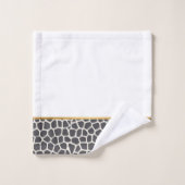 CHARCOAL GOLD PEBBLE BADEZIMMER TOWEL SET (Waschlappen)