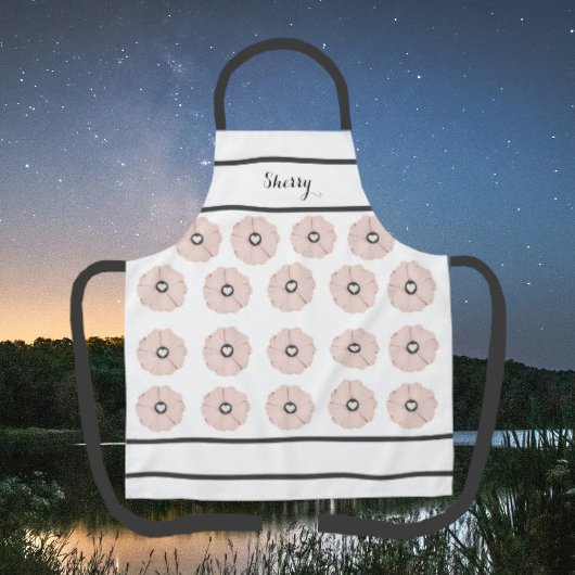 Charcoal, grau und rosa Schürze