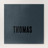 Charcoal Graue Personalisierte Minimalistische Bez Puzzle (Horizontal)