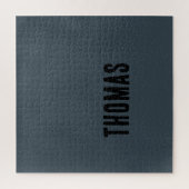 Charcoal Graue Personalisierte Minimalistische Bez Puzzle (Vertikal)