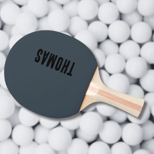 Charcoal Graue Personalisierte Minimalistische Bez Tischtennis Schläger