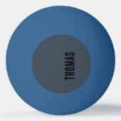Charcoal Graue Personalisierte Minimalistische Bez Tischtennisball (Vorderseite)