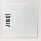 Charcoal Gray 3D Minimalistisch Modern Name Puzzle (Horizontal)