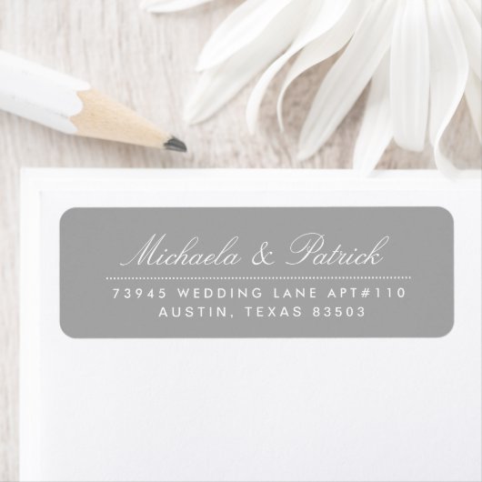 Charcoal Gray Address Labels (Insitu)