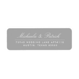 Charcoal Gray Address Labels