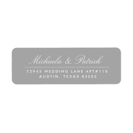 Charcoal Gray Address Labels (Vorne)
