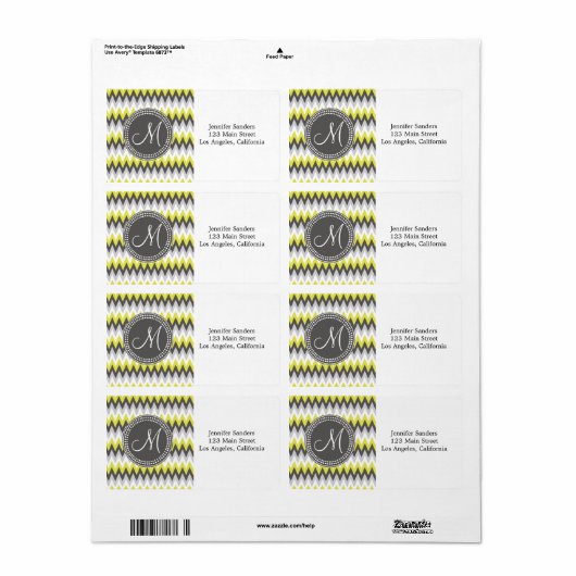 CHARCOAL GRAY AND YELLOW ZICKZACK (Vorne)