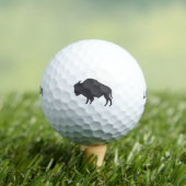 Charcoal Gray Bison Silhouette Golfball (Insitu T-Shirt)