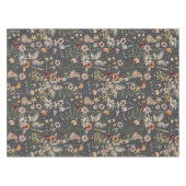 Charcoal Gray Boho Wildflowers Tischdecke (Vorderseite (Horizontal))