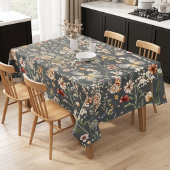 Charcoal Gray Boho Wildflowers Tischdecke