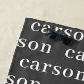 Charcoal Gray Einfache Personalisierte Wiederholun Strandtuch (Beispiel)