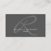 Charcoal Gray Elegant Minimalistisches Logo