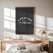 Charcoal Gray Elegante Christliches Zitat Poster