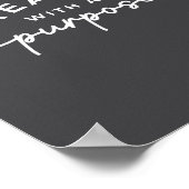 Charcoal Gray Elegante Christliches Zitat Poster (Ecke)