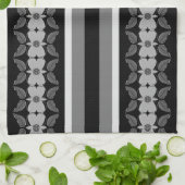 Charcoal Gray Flows Geschirrtuch (Gefaltet)