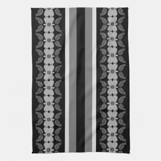 Charcoal Gray Flows Geschirrtuch (Vertikal)