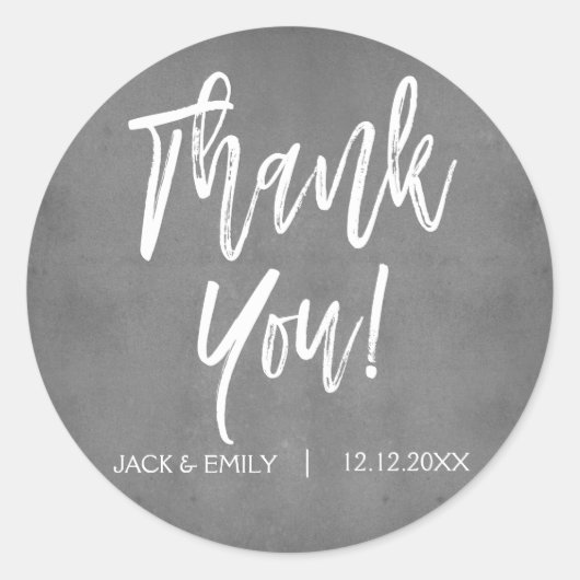 Charcoal Gray Foto Vielen Dank, Ihr Sticker (Vorderseite)