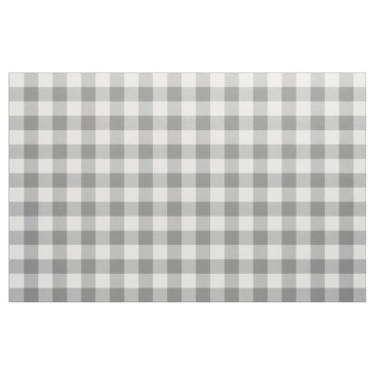 Charcoal Gray Gingham Pattern Fabric Stoff (Yard (91,4 cm))