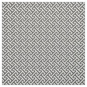 Charcoal Gray Griechisches Schlüsselmuster Stoff (Muster)