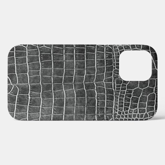 Charcoal Gray Imitats Krokodile Leder Case-Mate iPhone Hülle (Rückseite (Horizontal))
