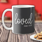 Charcoal Gray Liebe Faith Quote minimalistisch Kaffeetasse