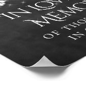 Charcoal Gray Lilie Light | Love Memorial Poster (Ecke)