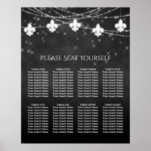 Charcoal Gray Lilie Lights Sitzdiagramm Poster