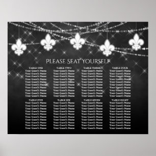 Charcoal Gray Lilie Lights   Sitzdiagramm Poster