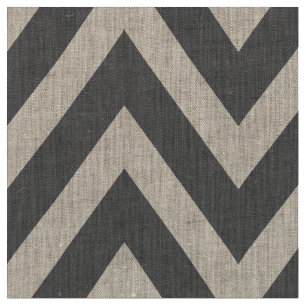 Charcoal Gray Moderne Zickzack große Größe Stoff