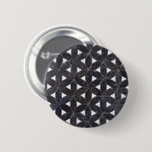 Charcoal Gray Mosaic | Blume des Lebensverlaufs Button (Vorne & Hinten)