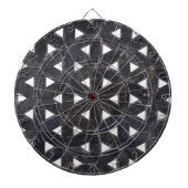 Charcoal Gray Mosaic | Blume des Lebensverlaufs Dartscheibe (vorne)