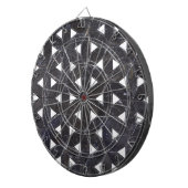 Charcoal Gray Mosaic | Blume des Lebensverlaufs Dartscheibe (Vorderseite rechts)