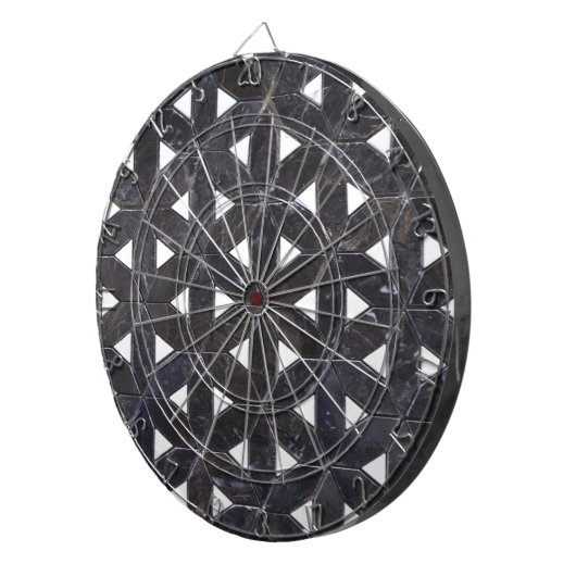 Charcoal Gray Mosaic | Blume des Lebensverlaufs Dartscheibe (Vorderseite rechts)