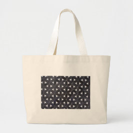 Charcoal Gray Mosaic | Blume des Lebensverlaufs Jumbo Stoffbeutel