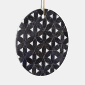Charcoal Gray Mosaic | Blume des Lebensverlaufs Keramik Ornament (Rechts)