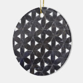 Charcoal Gray Mosaic | Blume des Lebensverlaufs Keramik Ornament (Links)