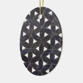 Charcoal Gray Mosaic | Blume des Lebensverlaufs Keramik Ornament (Links)
