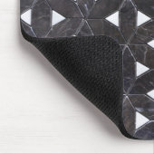 Charcoal Gray Mosaic | Blume des Lebensverlaufs Mousepad (Ecke)