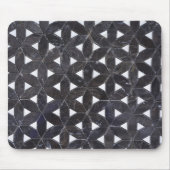 Charcoal Gray Mosaic | Blume des Lebensverlaufs Mousepad (Vorne)