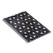 Charcoal Gray Mosaic | Blume des Lebensverlaufs Notizblock (Rechte Seite)